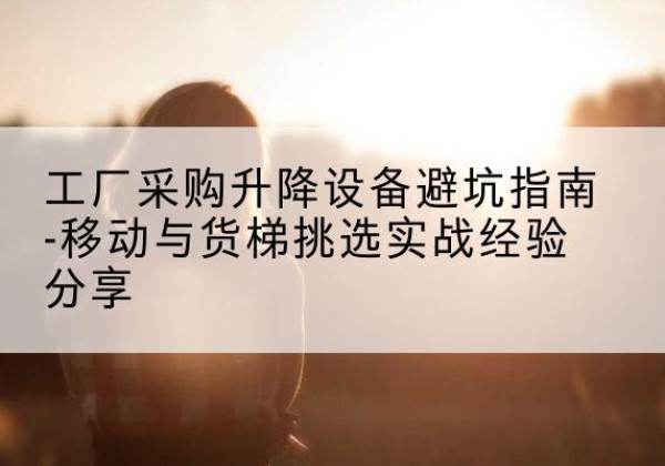 叠彩移动式升降机怎么选-工厂采购升降设备避坑指南-移动与货梯挑选实战经验分享